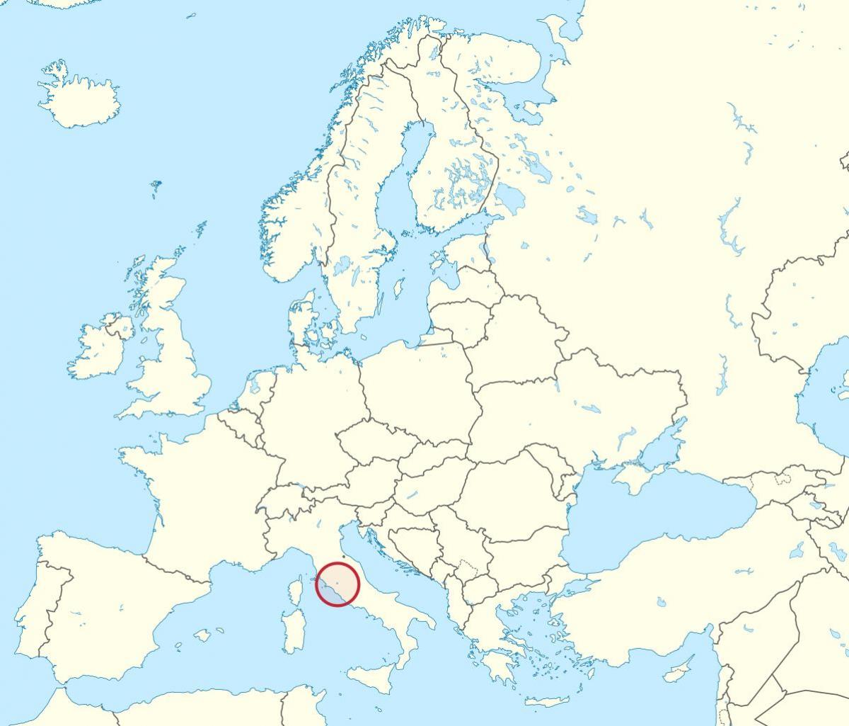 Mapa da cidade do Vaticano europa