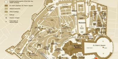 Mapa de escritório escavações da cidade do Vaticano