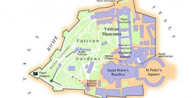 Mapa do museu do Vaticano e capela sistina