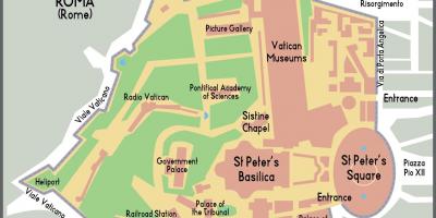 Mapa do Vaticano entrada 